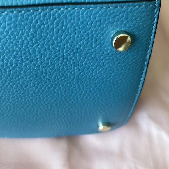 NWT Kate Spade Blue Tote “Niagara Lane”Pebbled Leather Bag - Picture 8 of 11